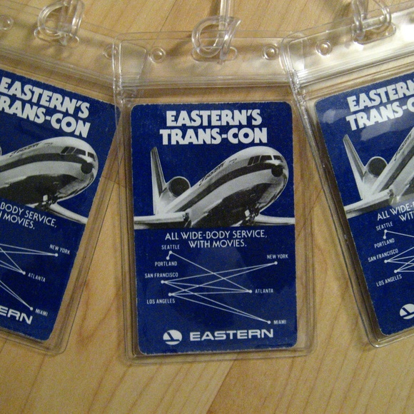 ✈️ Eastern Airlines DC10 Vintage Luggage Tags (3) - Picture 4 of 5